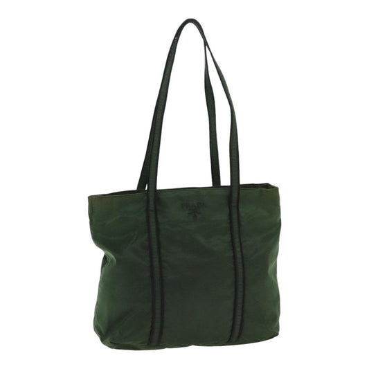Luxury Prada Tote Bag Nylon Green Silver  88247