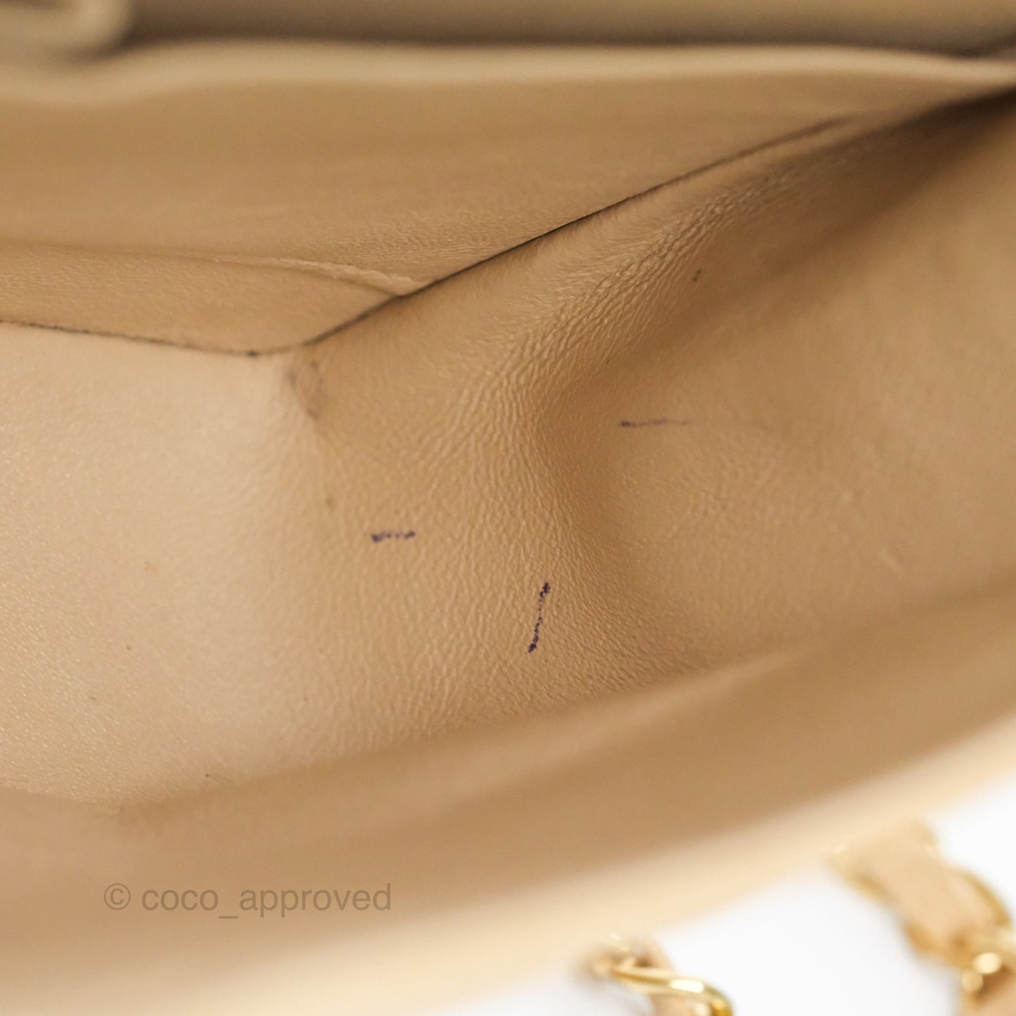 Chanel M/L Medium Classic Flap Quilted Beige Caviar Gold Hardware