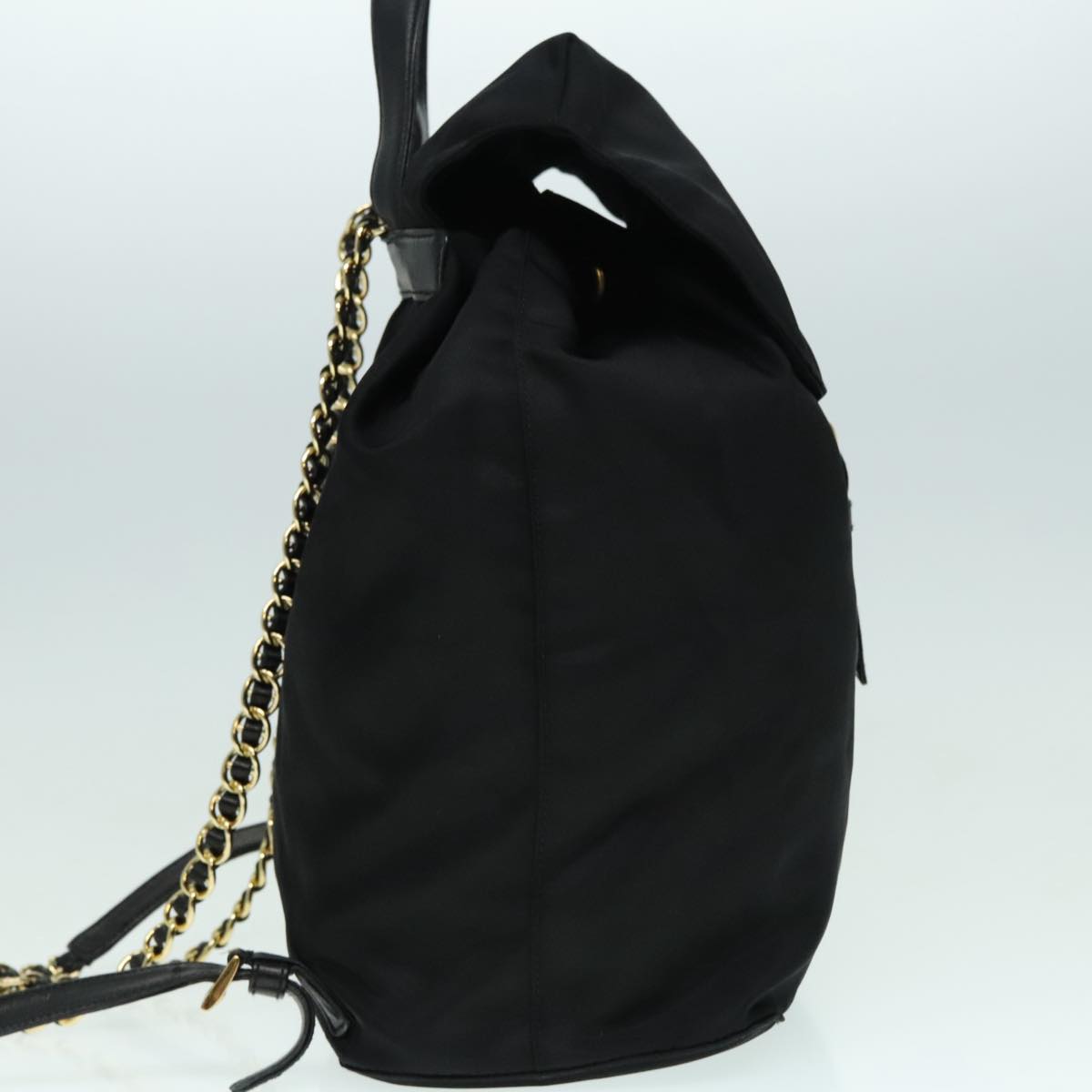 Luxury Prada Backpack Nylon Black Gold  88260