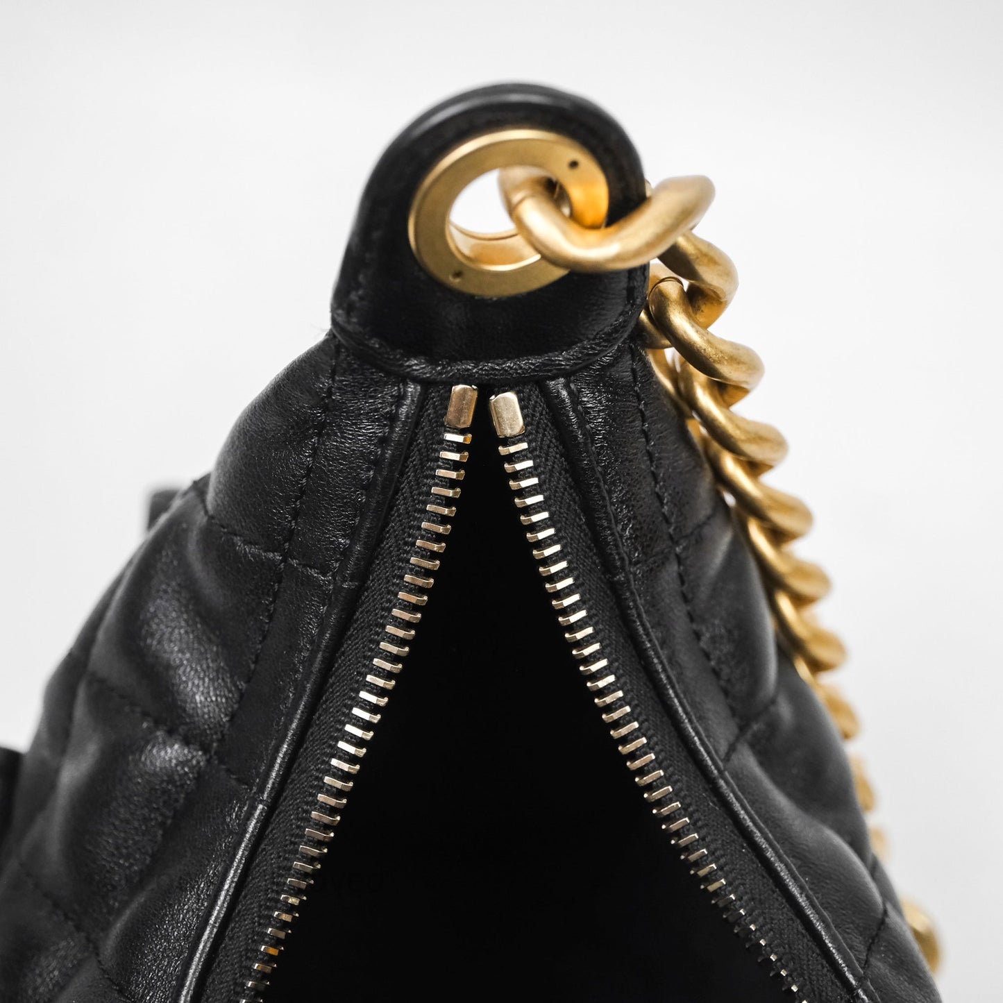 Chanel Small Quilted Trendy Double Pocket Hobo Black Lambskin Gold Hardware