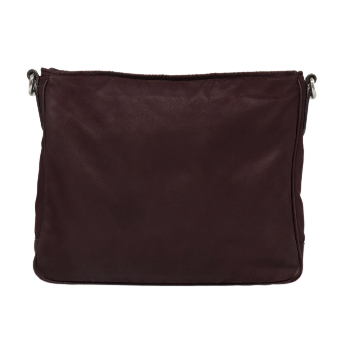Luxury Prada Shoulder Bag Nylon Wine Red Gold  88278