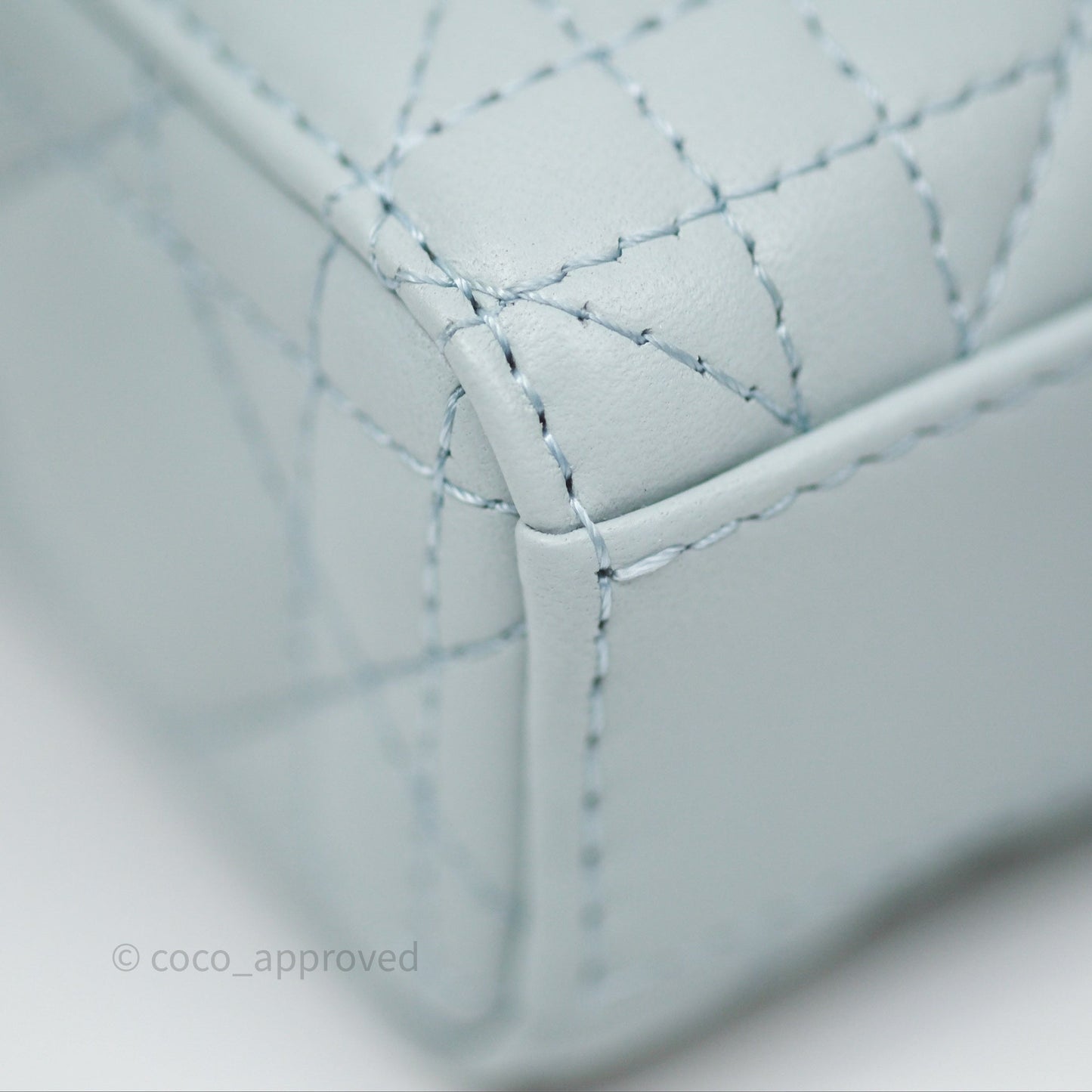 Christian Dior Micro Lady D-Joy Bag Baby Blue Lambskin Cannage Gold Hardware
