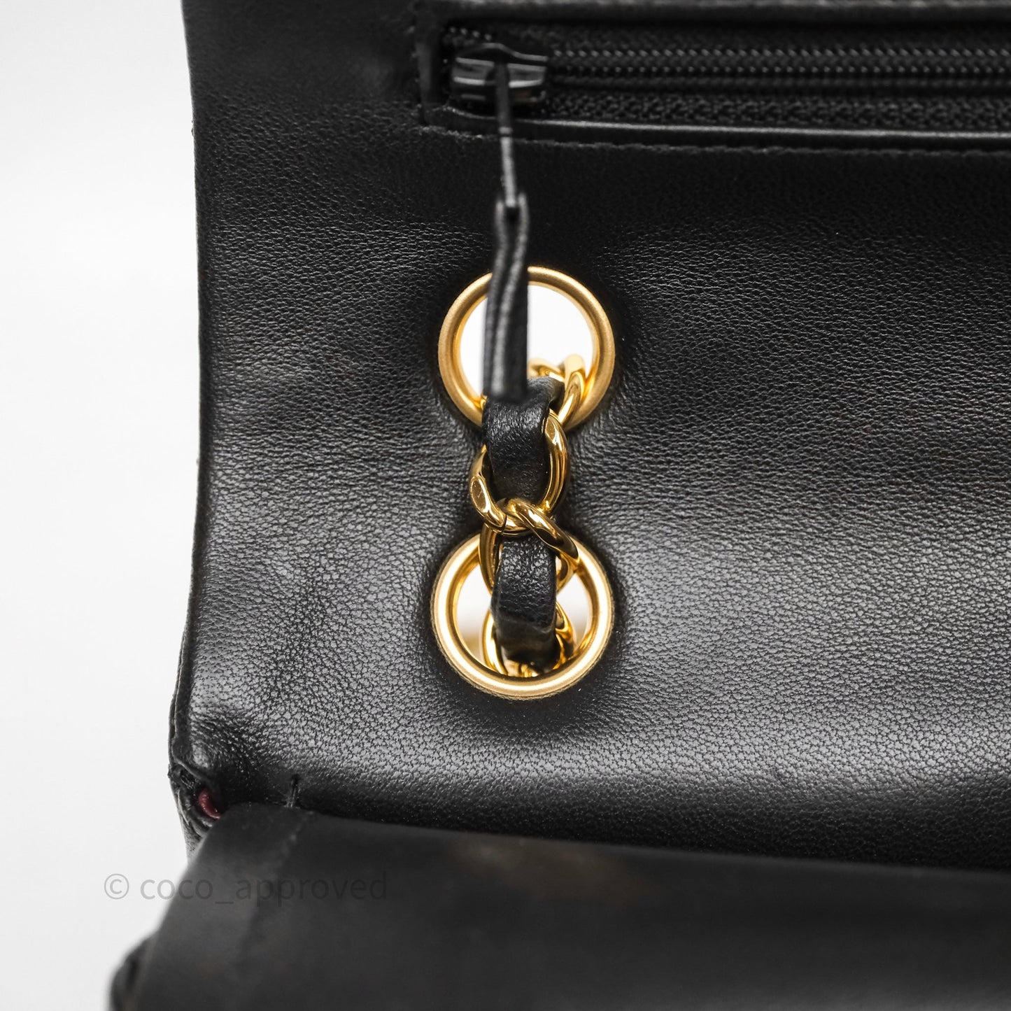 Chanel Classic M/L Medium Flap Quilted Black Lambskin Gold Hardware