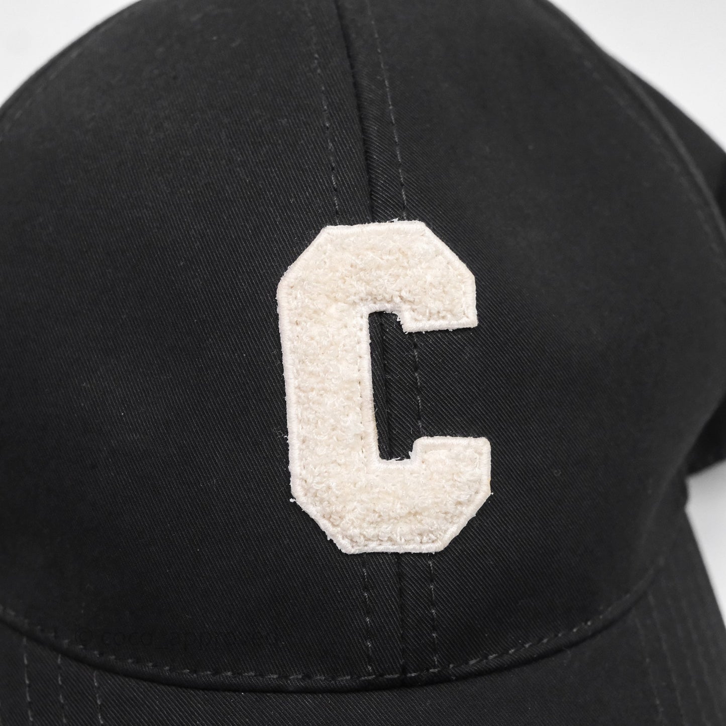 Celine Initial Baseball Cap Cotton Black