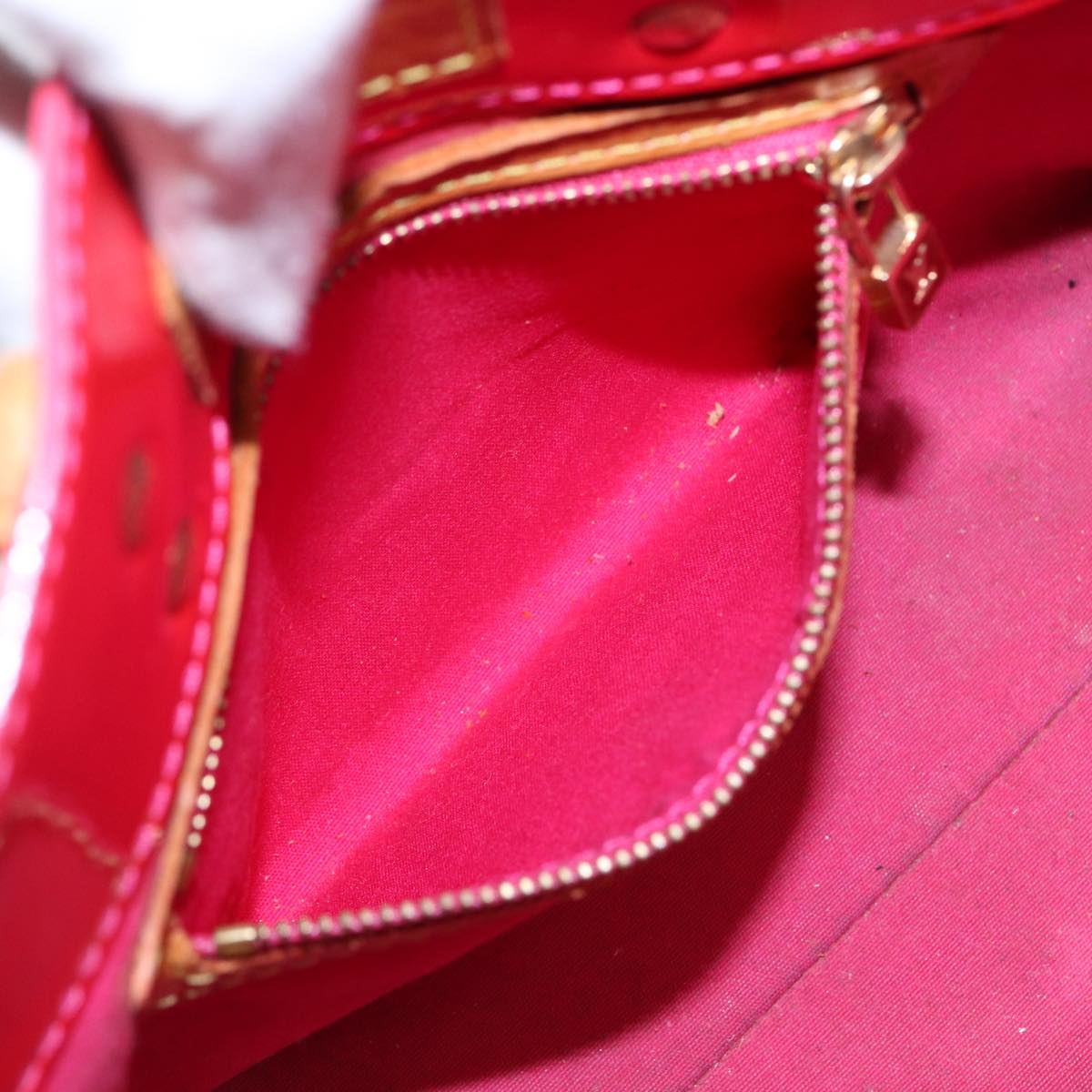 LOUIS VUITTON Monogram Vernis Reade PM Hand Bag Pink Fuchsia M91221 88300