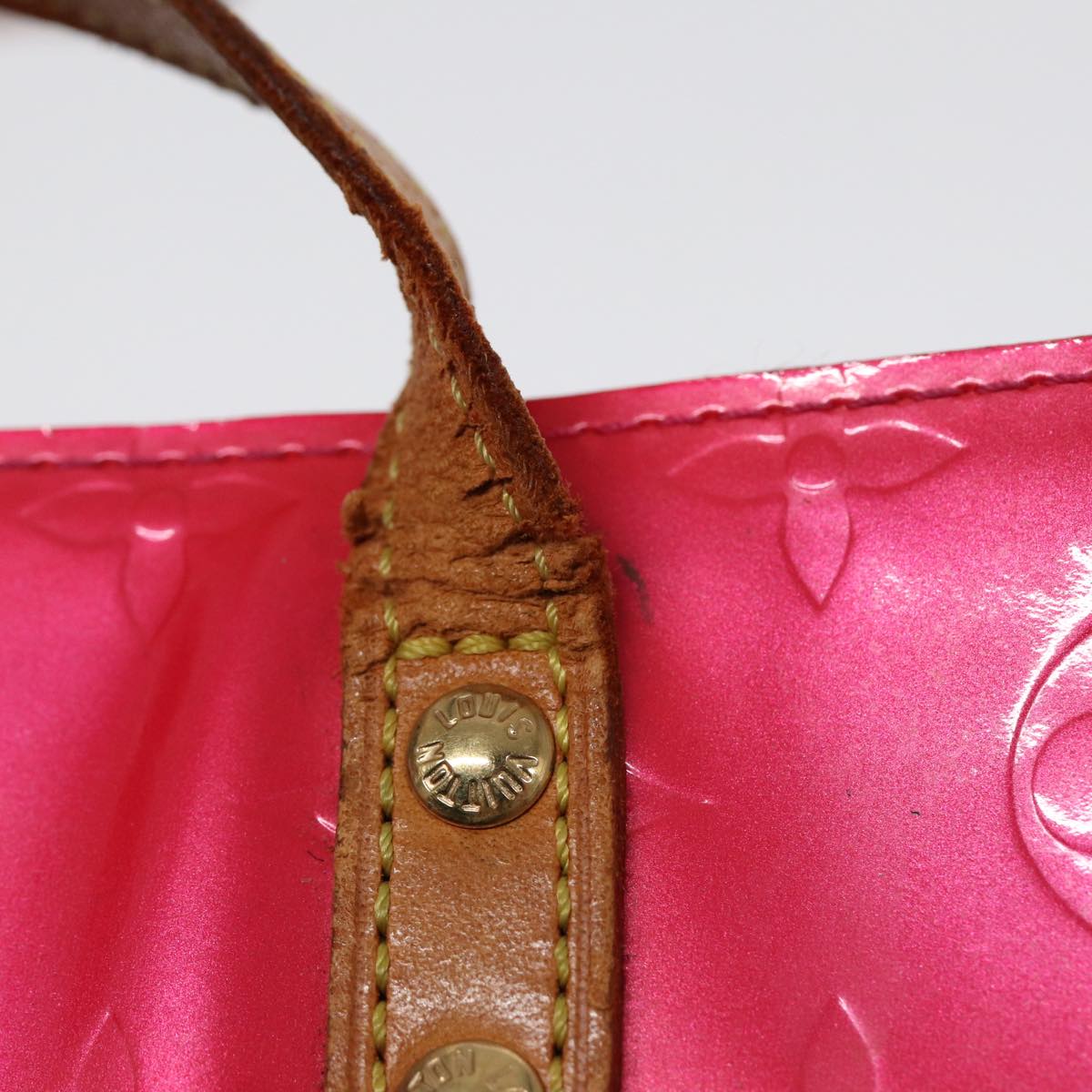 LOUIS VUITTON Monogram Vernis Reade PM Hand Bag Pink Fuchsia M91221 88300