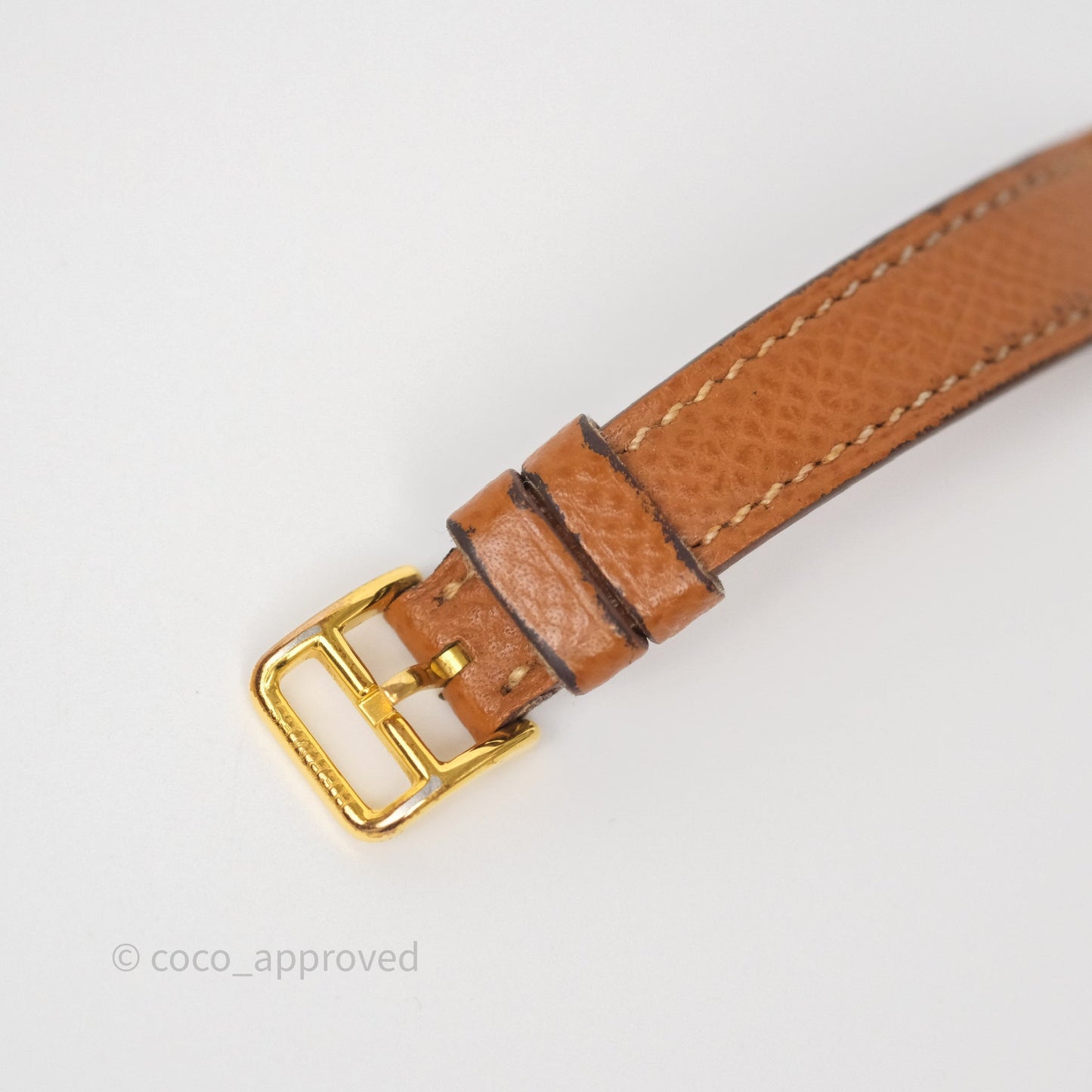 Hermès Heure H TPM Watch Black & Gold Epsom Gold Hardware