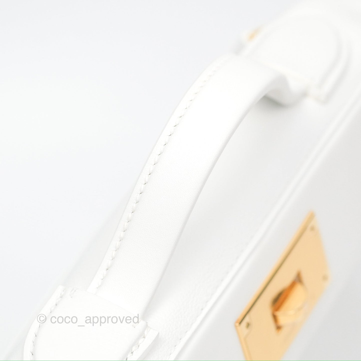 Hermès 24/24 21 Mini New White Evercolor/ Swift Gold Hardware