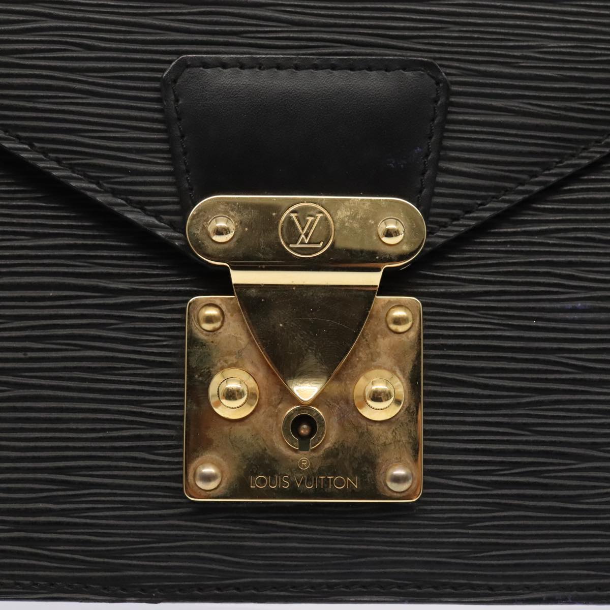 LOUIS VUITTON Epi Serie Dragonne Hand Bag Black Noir M52612 LV 88322