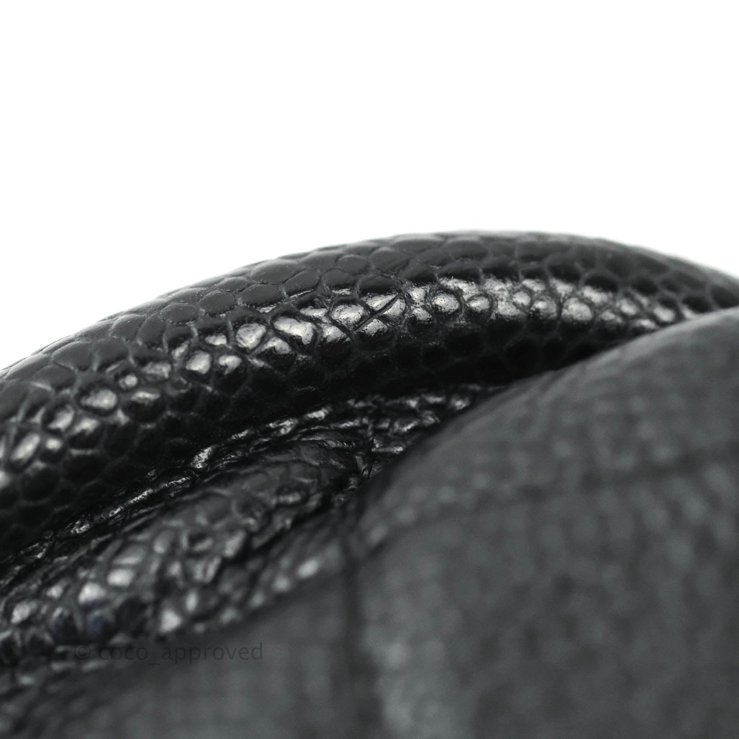 Chanel Quilted Timeless Kisslock Clutch Black Caviar Silver Hardware