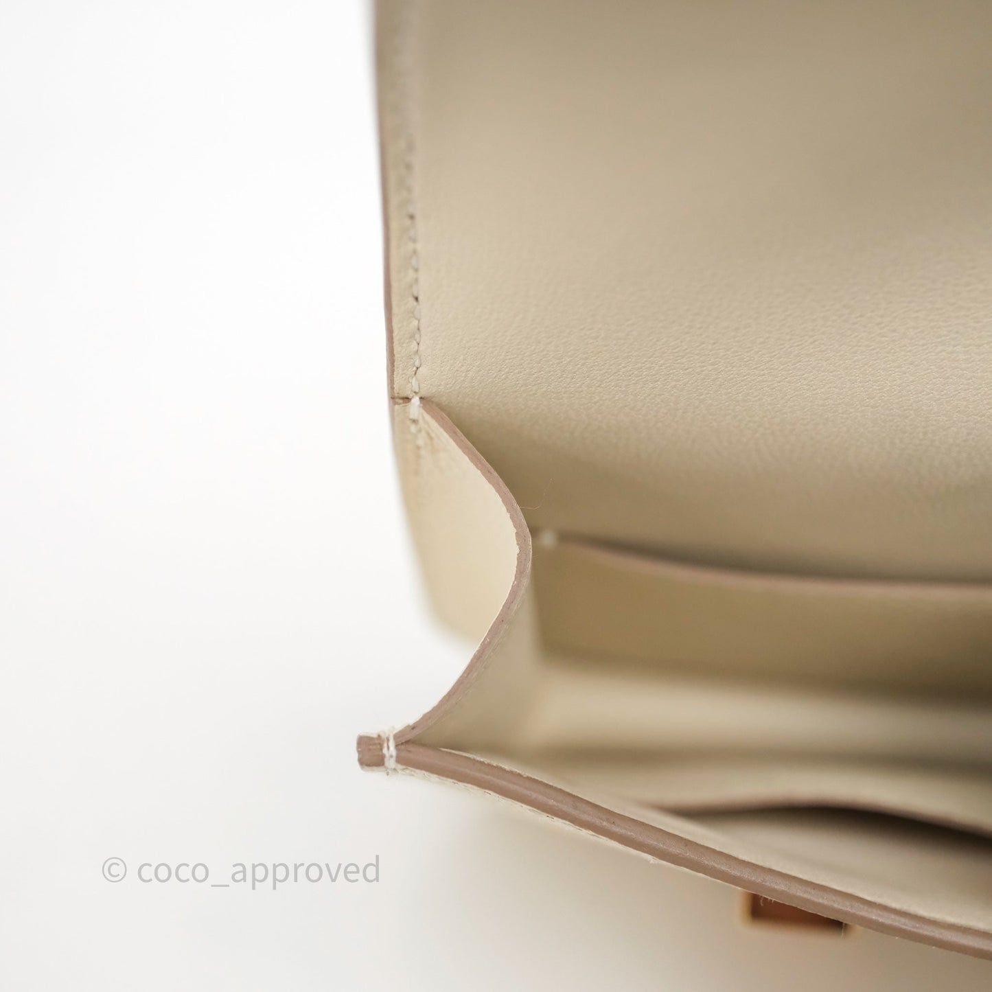 Hermès Constance Slim Wallet Craie 10 Epsom Rose Gold Hardware