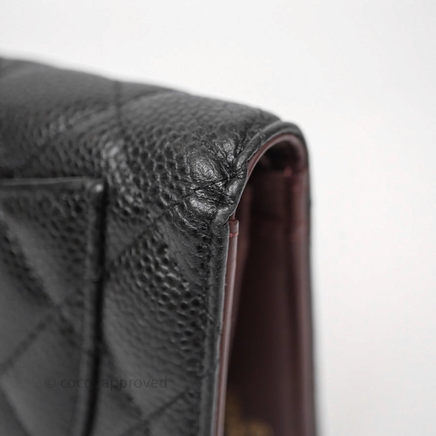 Chanel Classic Quilted Long Wallet Black Caviar Gold Hardware
