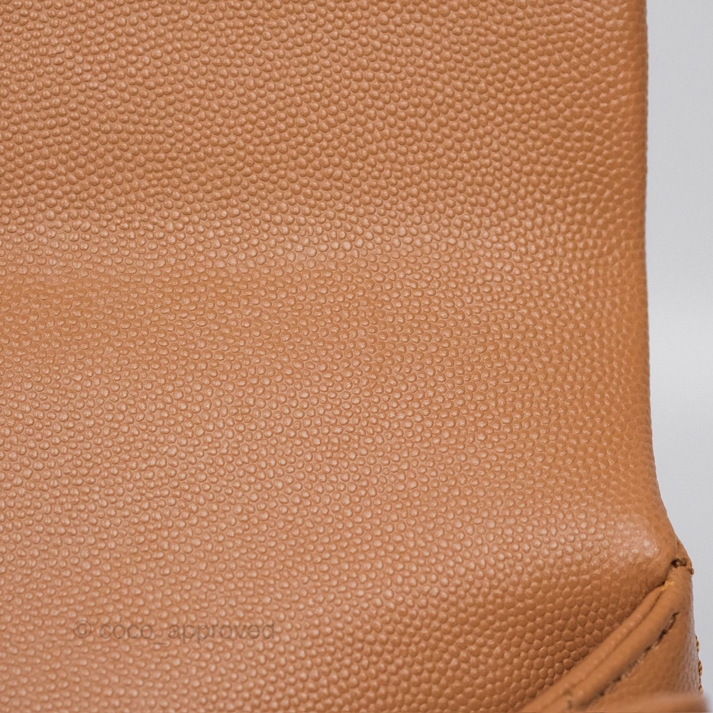 Chanel Small Coco Handle Caramel Beige Caviar Gold Hardware