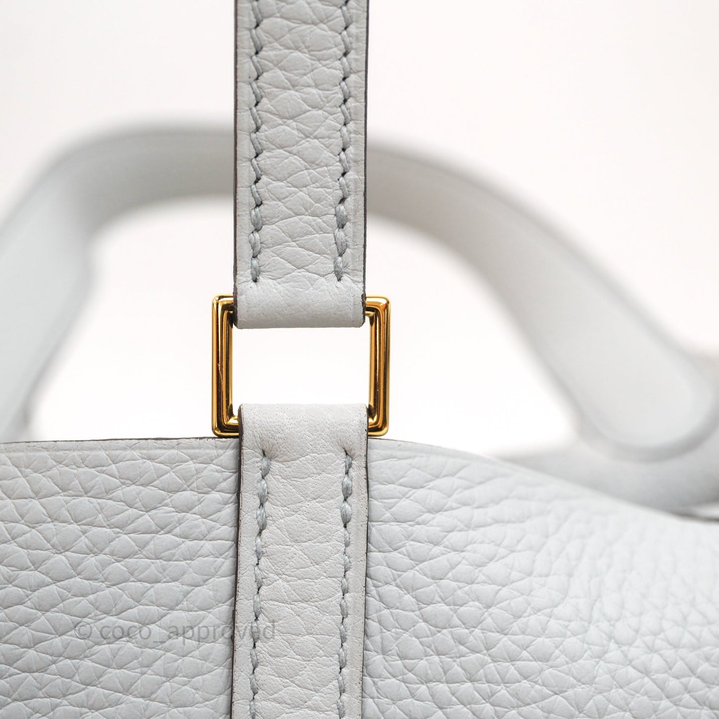 Hermès Picotin 18 Bleu Pâle 08 Clemence Gold Hardware