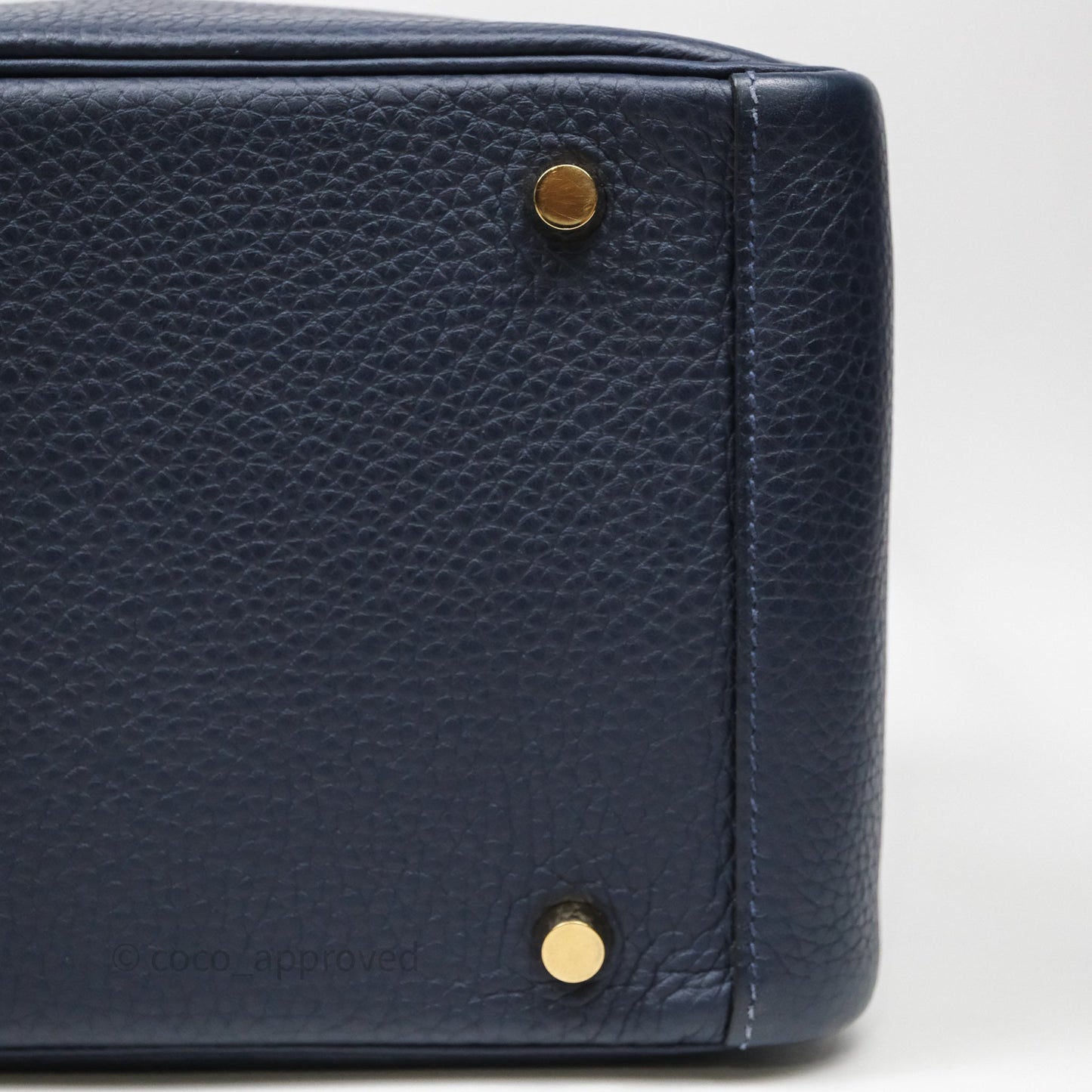 Hermès Lindy 30 Bleu Nuit 2Z Clemence Gold Hardware