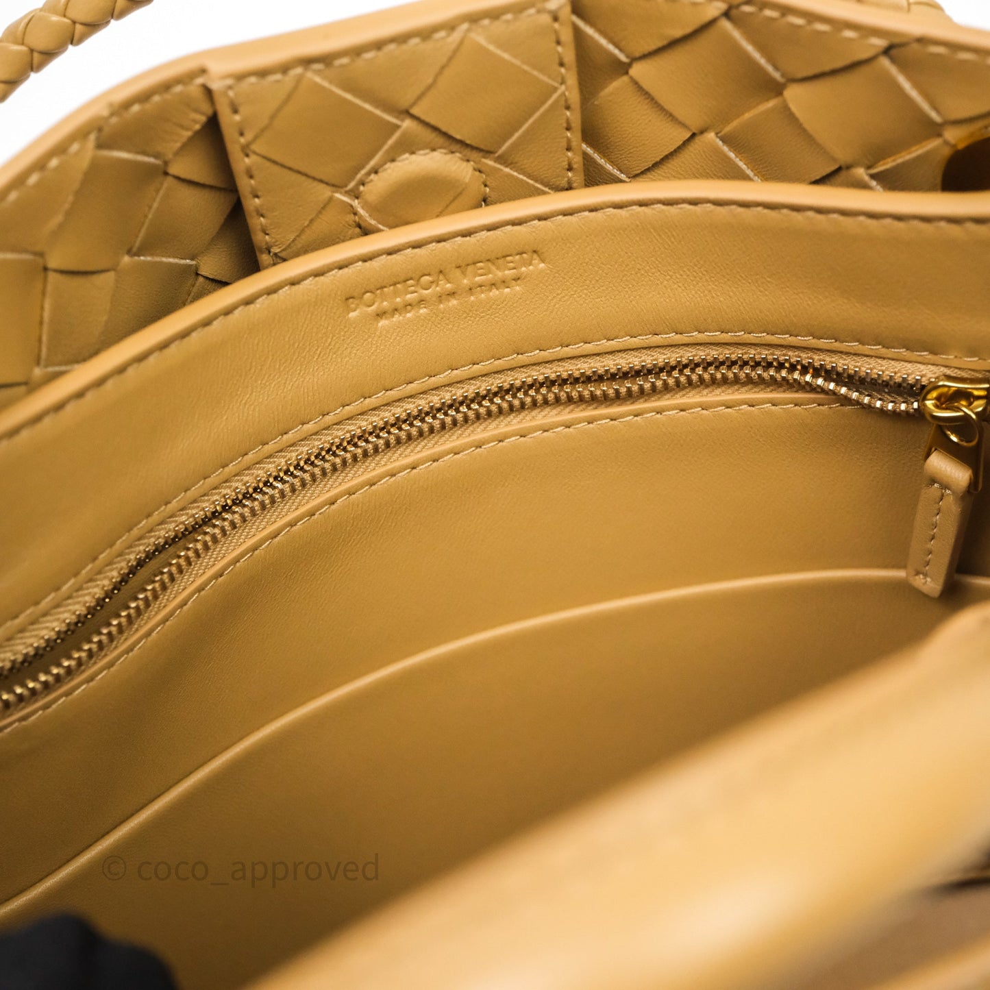 Bottega Veneta Small Andiamo Bag Dark Praline Intrecciato Lambskin