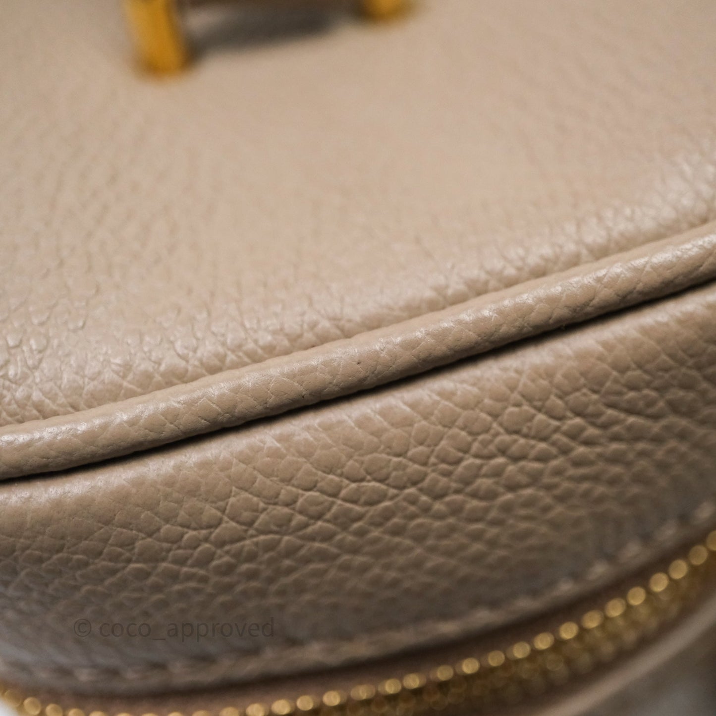 Louis Vuitton Monogram Empreinte Tourterelle Vanity PM Beige Gold Hardware
