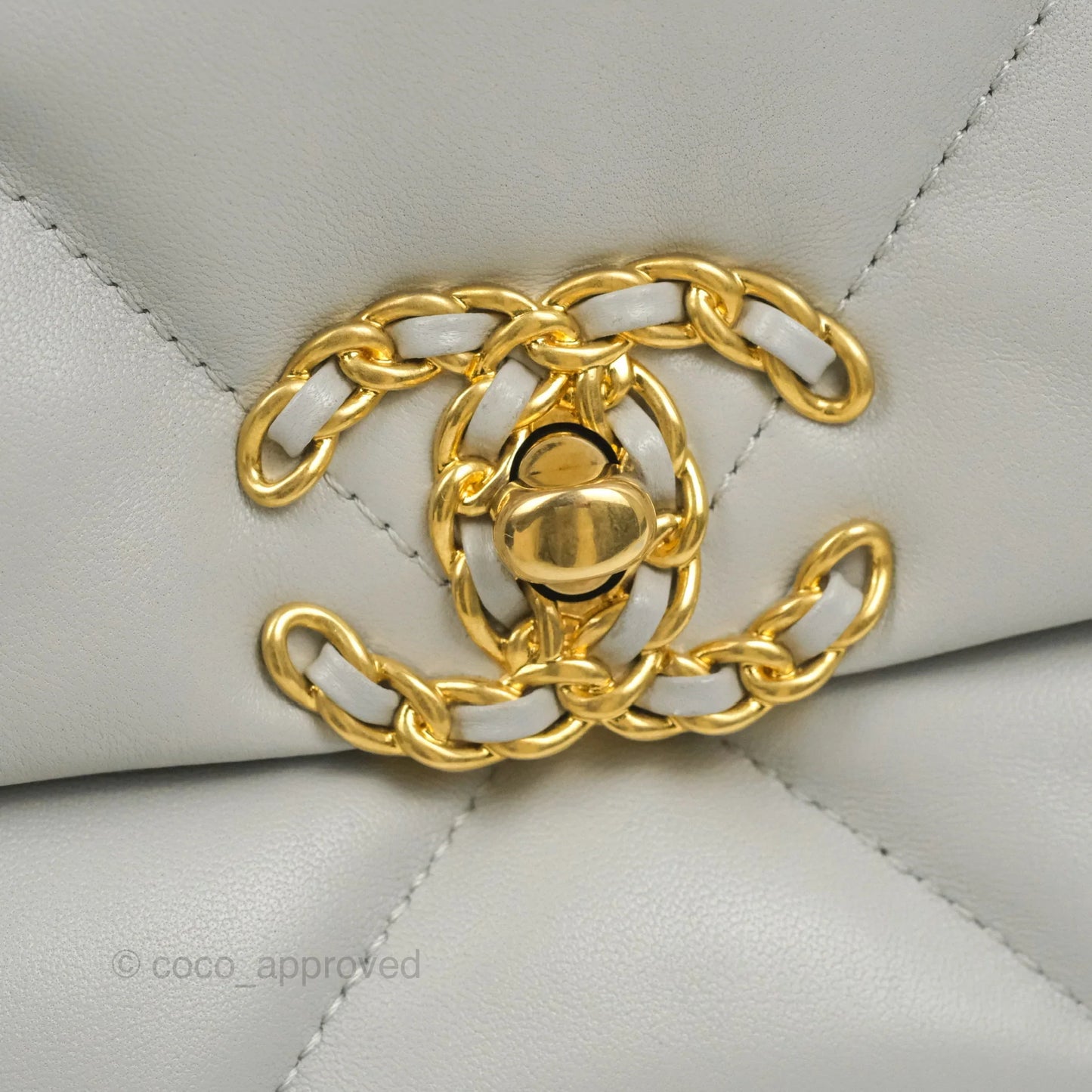 Chanel 19 Small Grey Lambskin Mixed Hardware