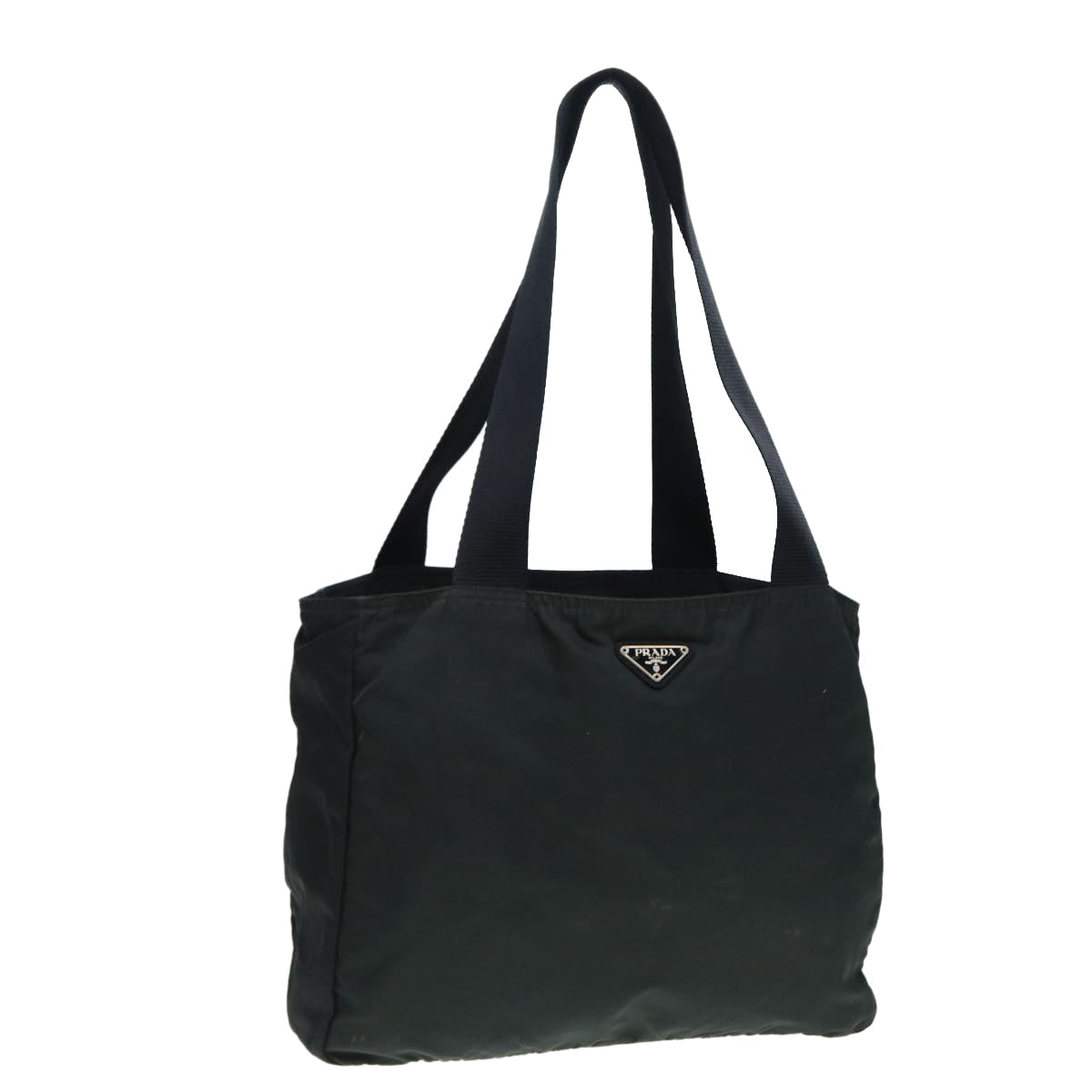 Luxury Prada Tote Bag Nylon Khaki Silver  88404