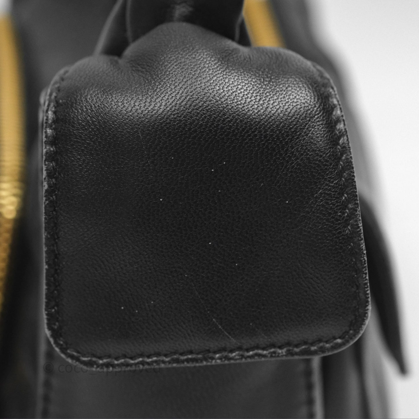 Miu Miu Nappa Leather Pocket Bag Black Lambskin Gold Hardware