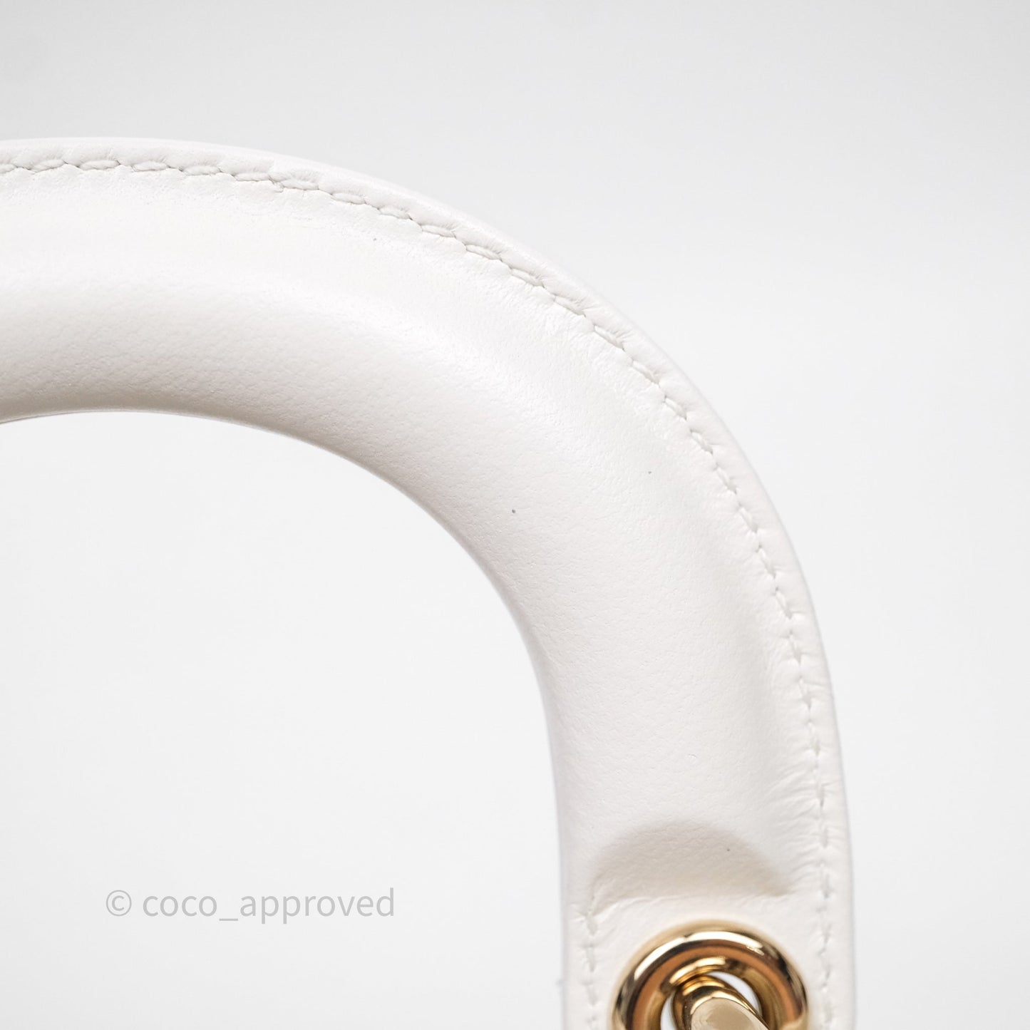 Christian Dior Mini Lady D-Joy White Light Gold Hardware