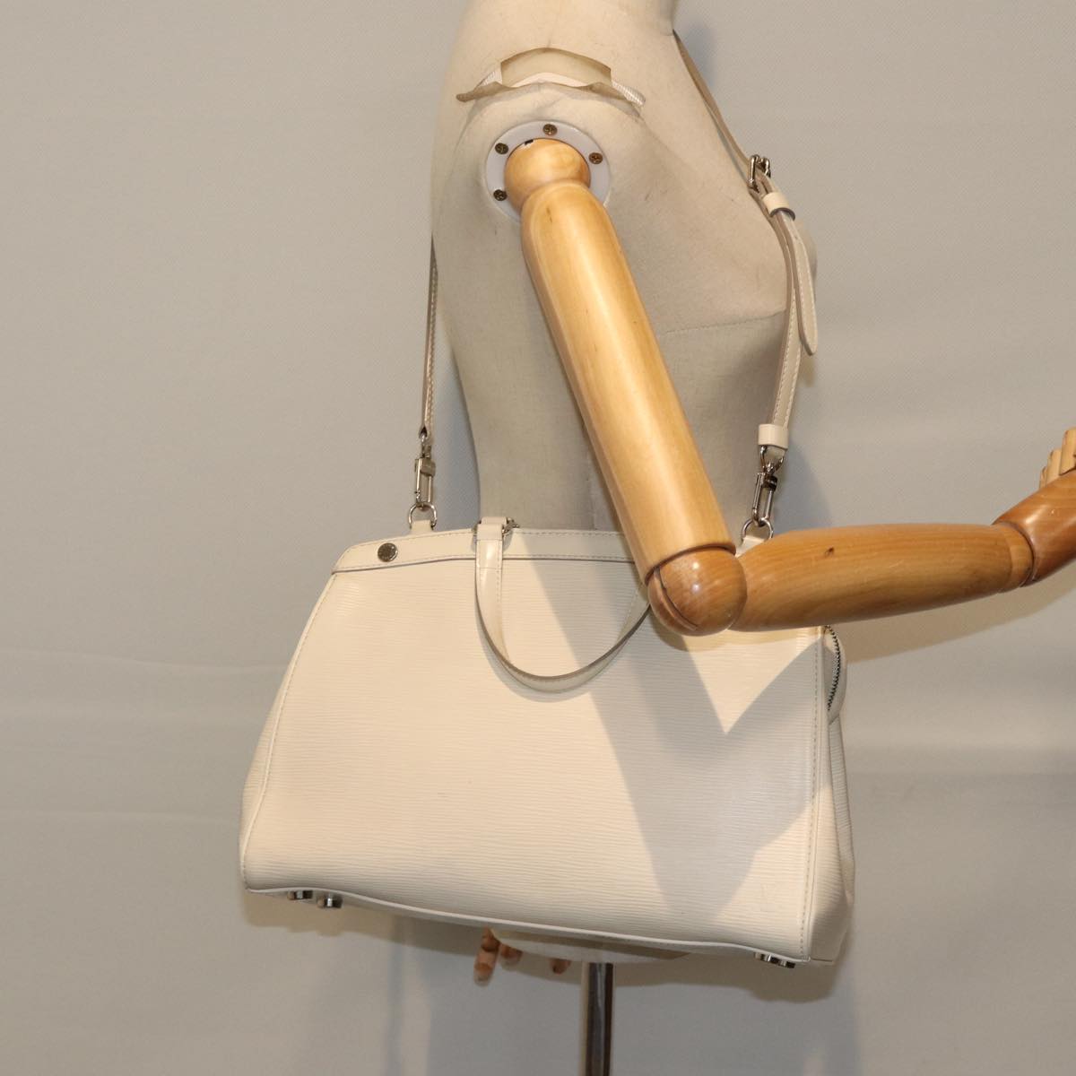 LOUIS VUITTON Epi Blair MM Hand Bag 2way White Yvoire M40330 LV 88431