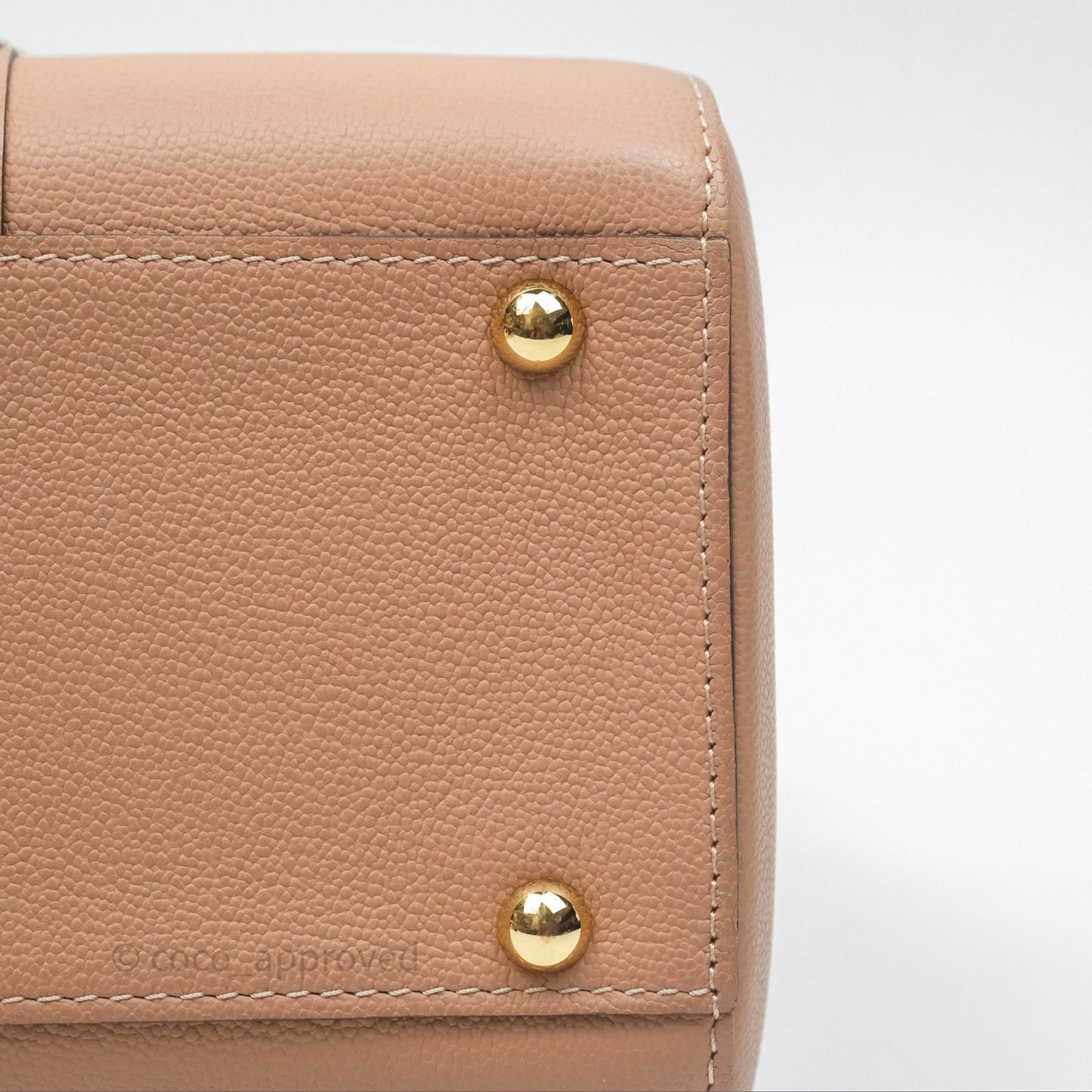 Delvaux Mini Brillant Bag Vison Grained Calfskin Gold Hardware with Twilly