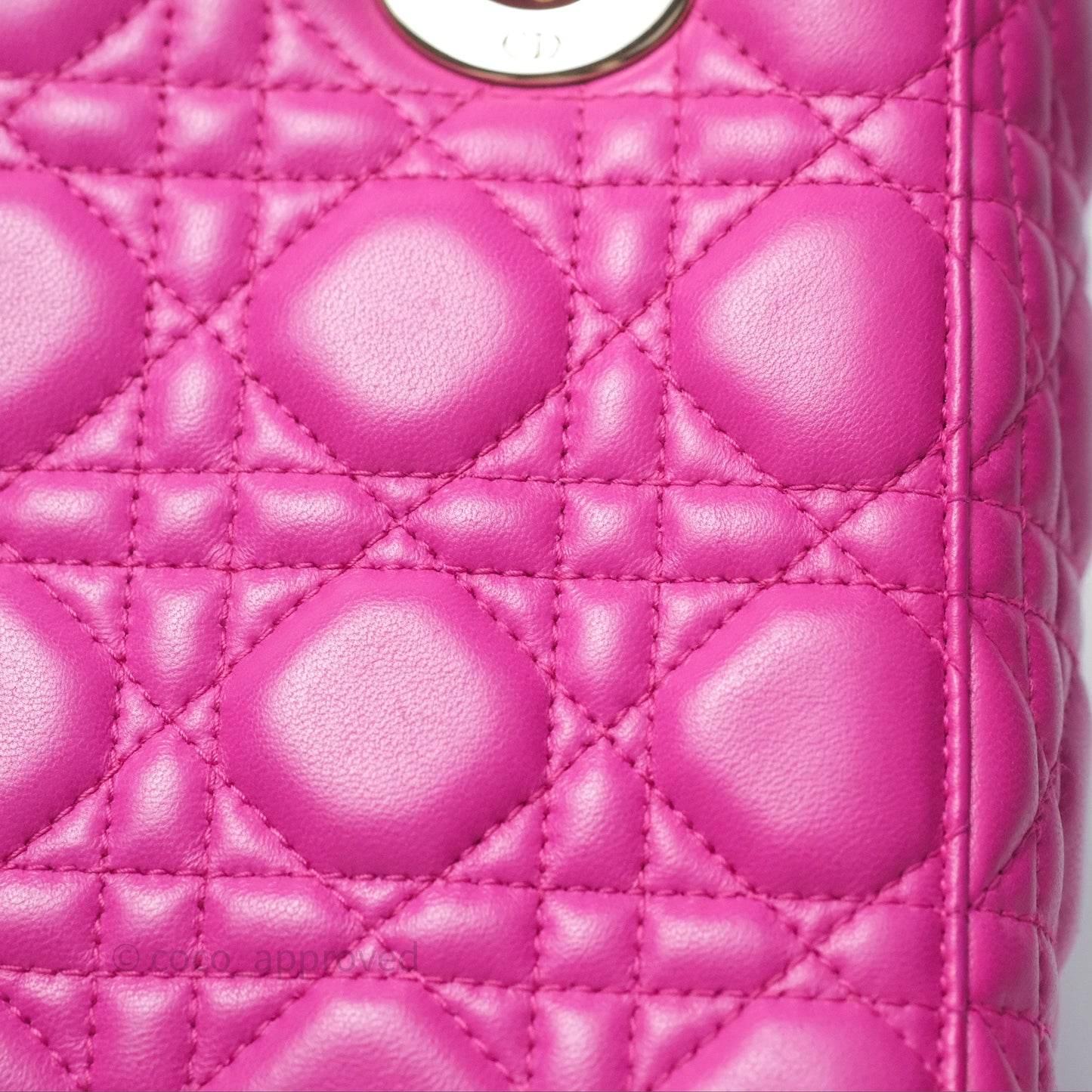 Christian Dior Small Lady Dior My ABCDior Magenta Cannage Lambskin
