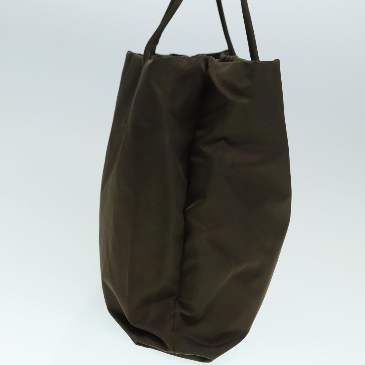 Luxury Prada Hand Bag Nylon Khaki Silver  88468