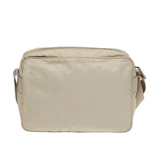 Luxury Prada Shoulder Bag Nylon White Silver  88471