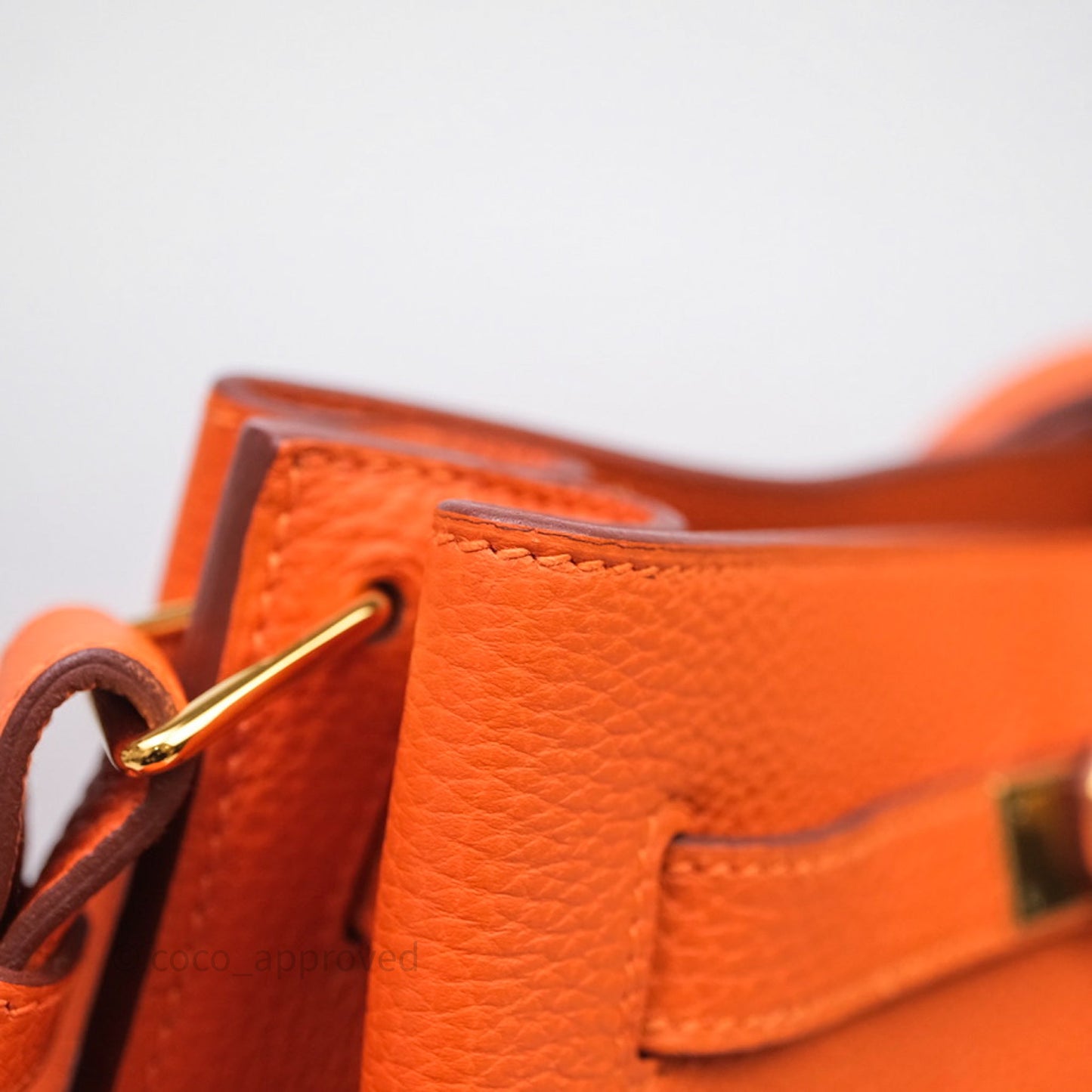 Hermes Kelly So Orange Togo Gold Hardware