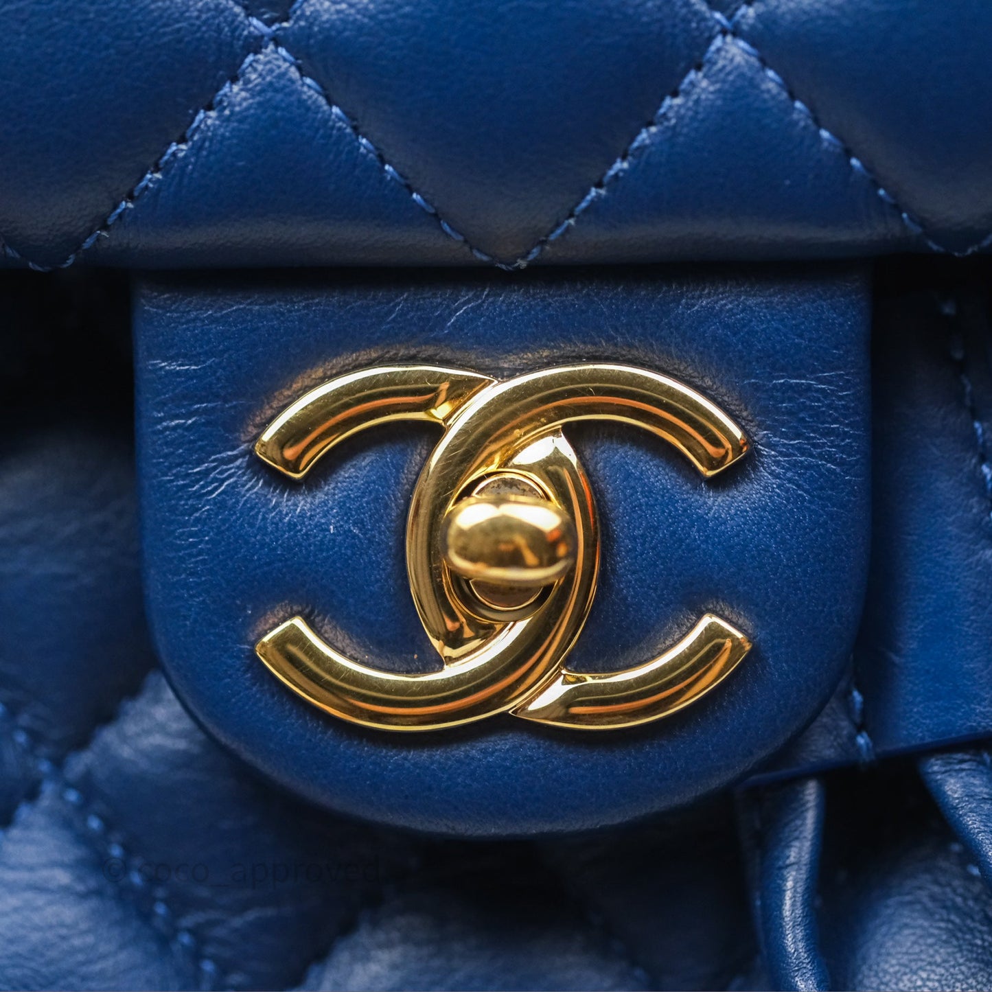 Chanel Quilted Small Urban Spirit Backpack Calfskin Navy Gold Hardware
