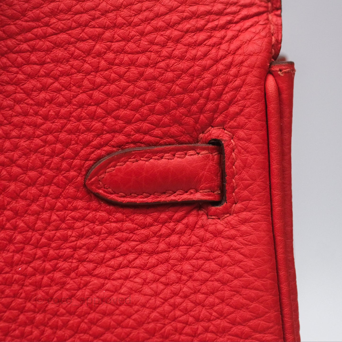 Hermès Birkin 25 Retourne Rouge Tomate S5 Clemence Gold Hardware