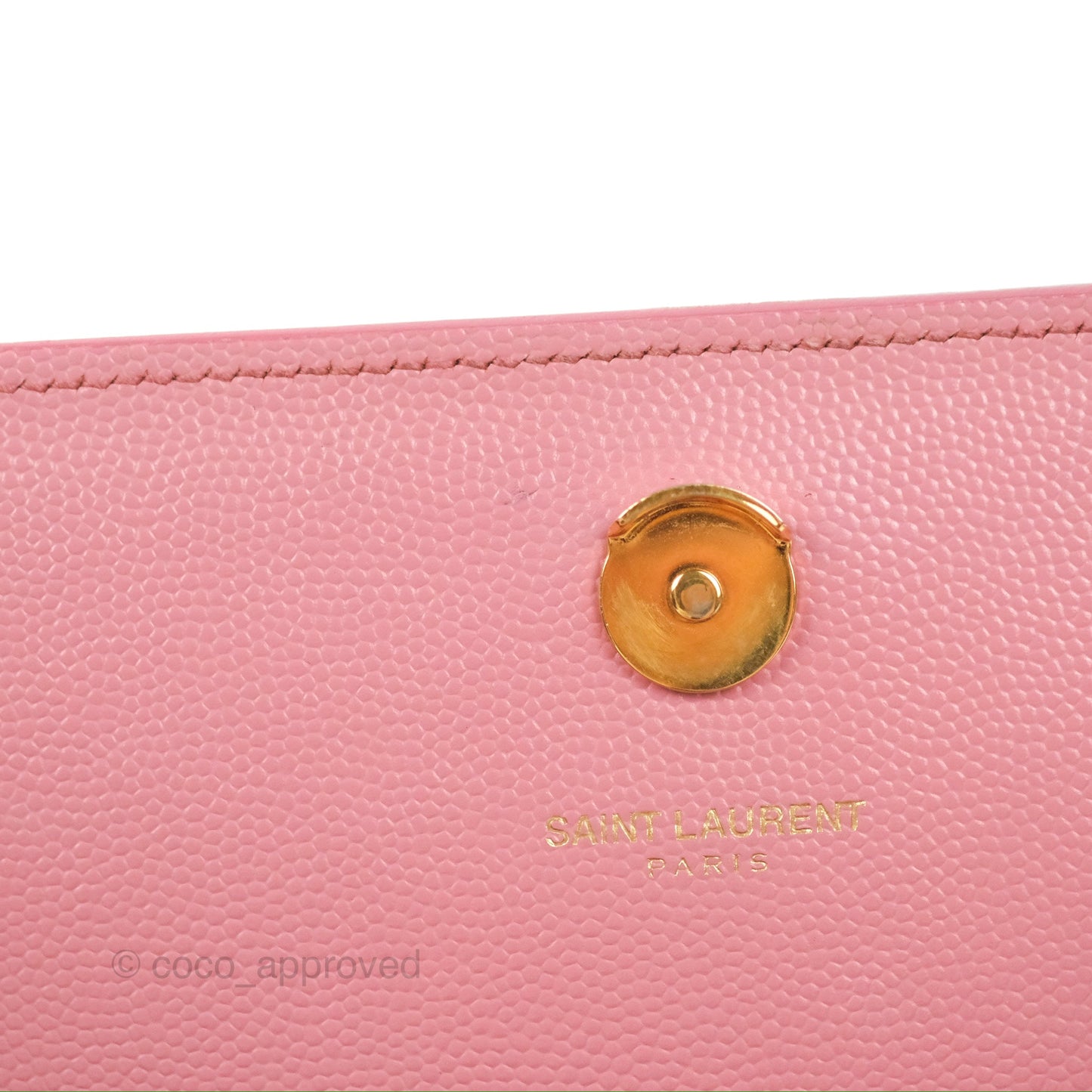 Saint Laurent Medium Classic Monogram Kate Pink Grained Calfskin