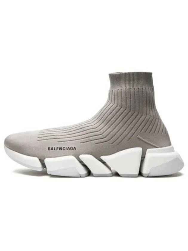 Luxury Balenciaga Speed 2.0 Knit High Top Sneakers Grey