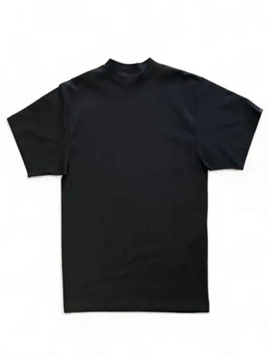 Luxury Balenciaga Cotton Crew Neck Short Sleeve T-Shirt Navy