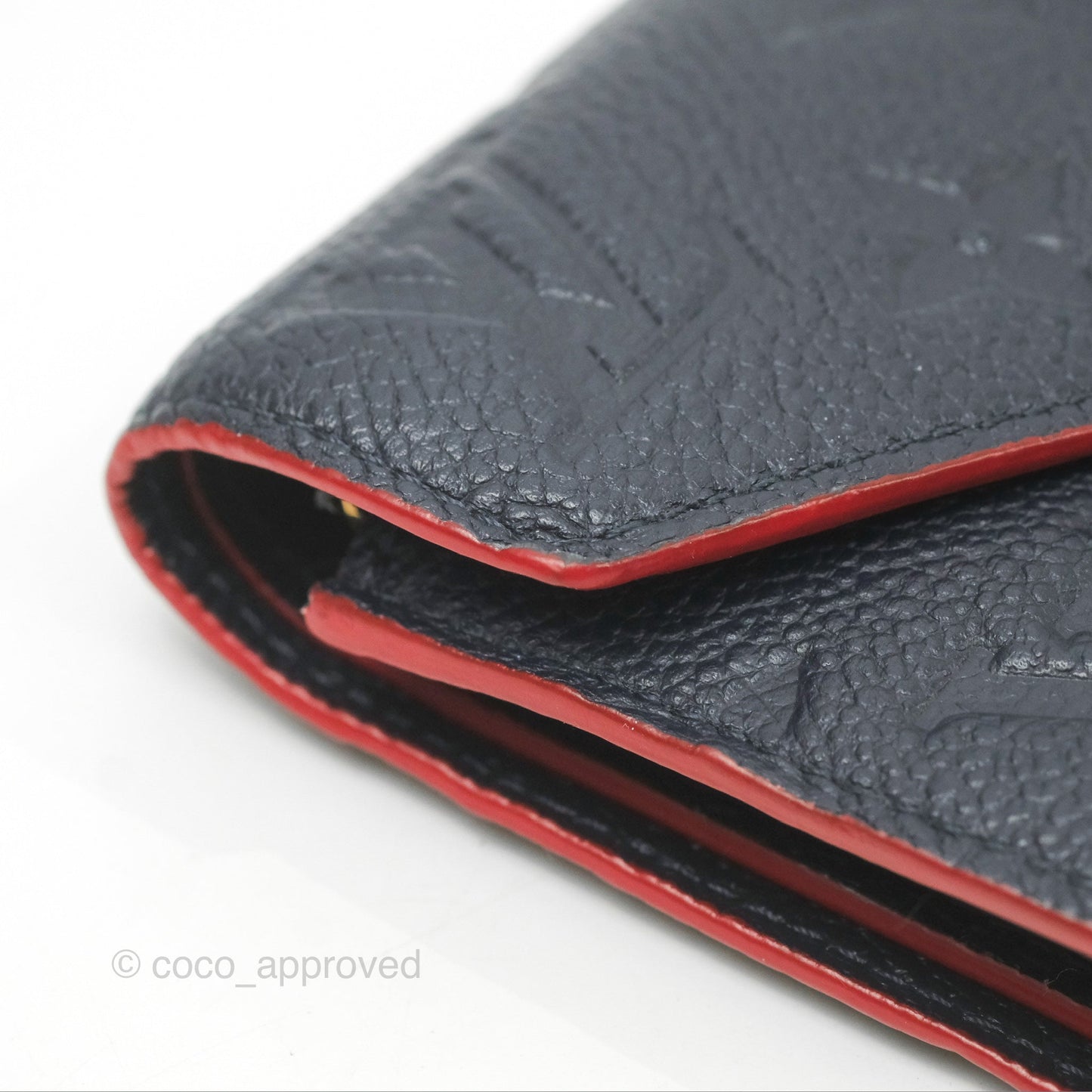 Louis Vuitton Victorine Wallet Marine Rouge Monogram Empreinte