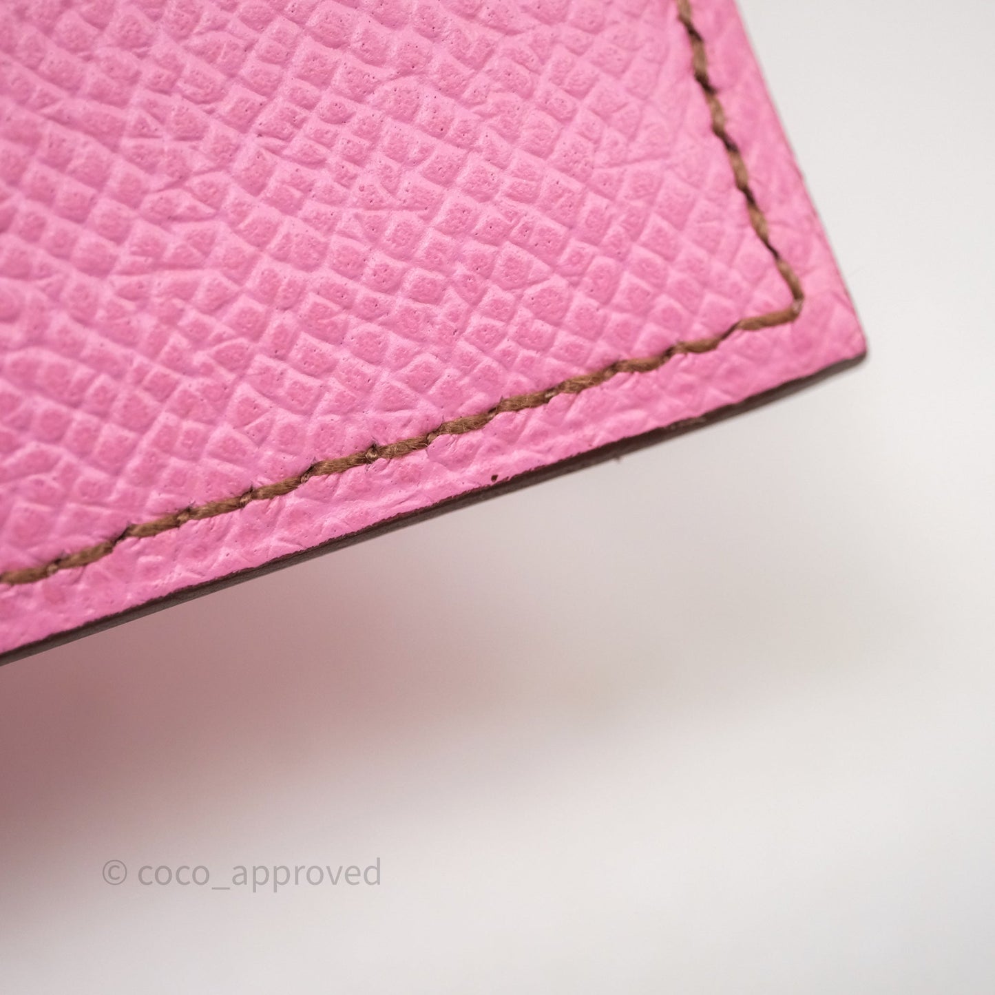 Hermès Kelly Wallet Bubblegum Epsom Palladium Hardware