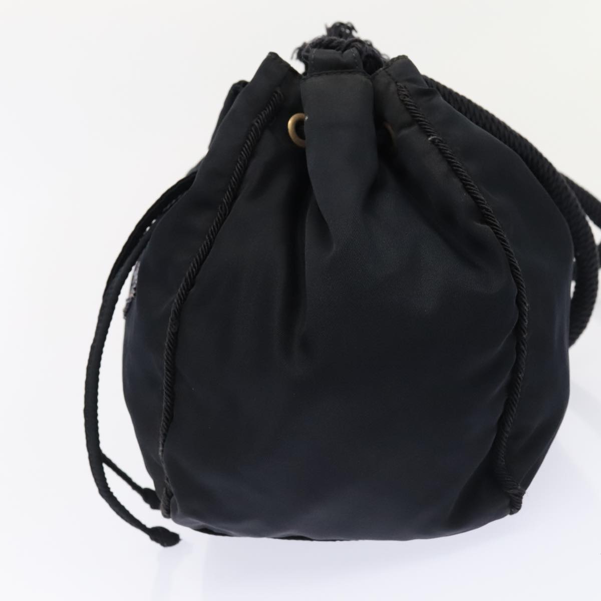 Luxury Prada Shoulder Bag Nylon Navy Gold  88551