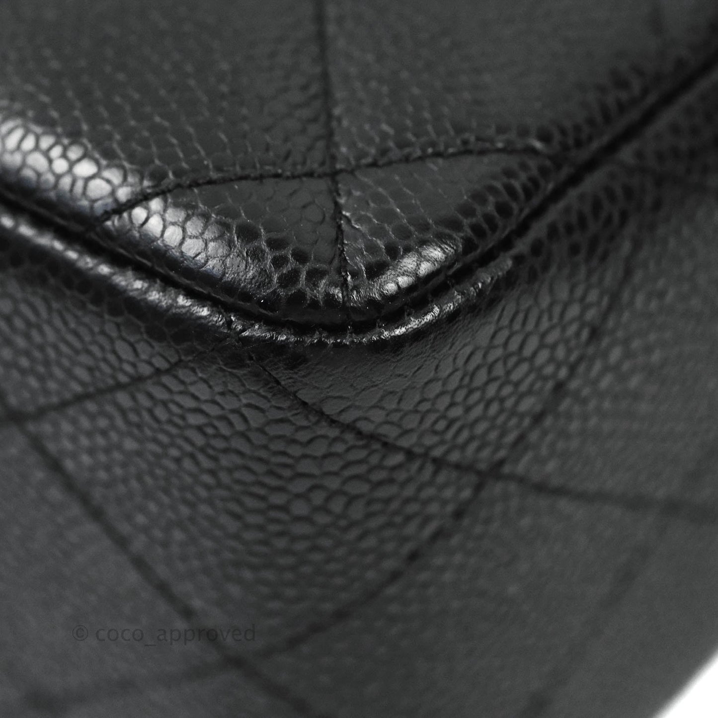Chanel Jumbo Single Flap Black Caviar Silver Hardware