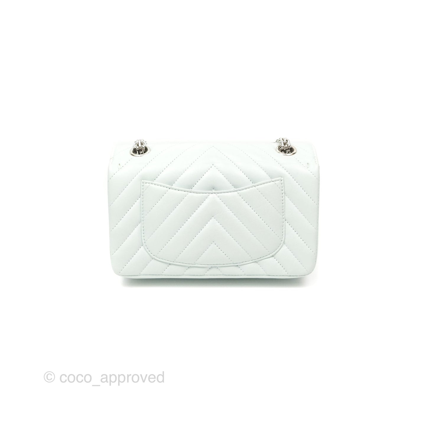 Chanel Mini Reissue 224 Blue Aged Calfskin Silver Hardware