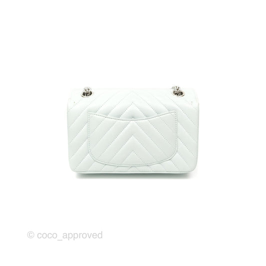 Chanel Mini Reissue 224 Blue Aged Calfskin Silver Hardware