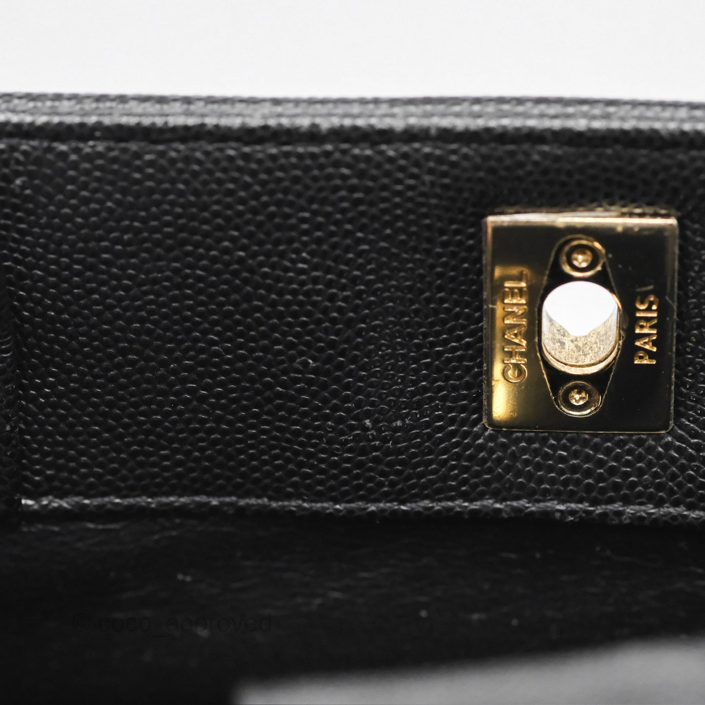 Chanel Small Business Affinity Shopping Bag Black Caviar Gold Hardware