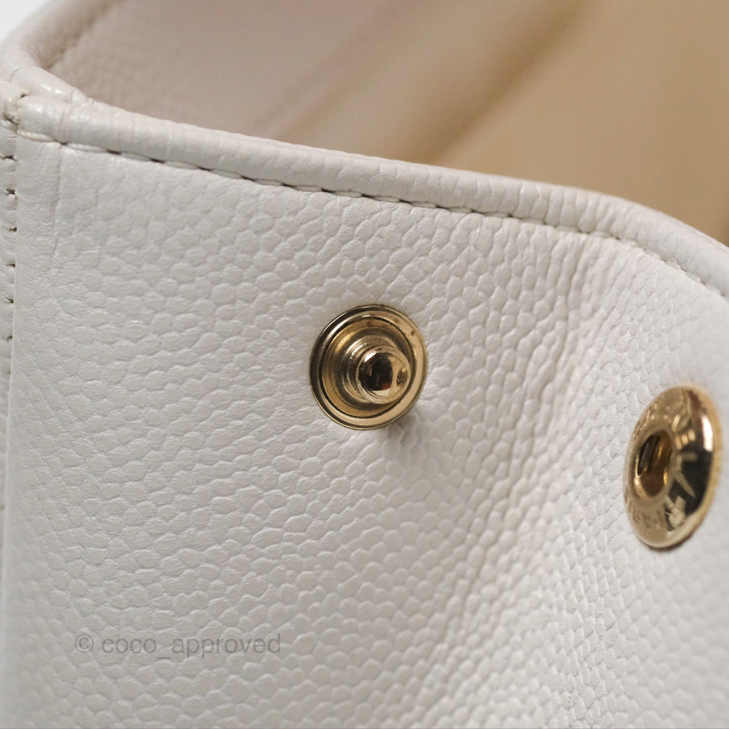 Chanel Quilted Small Business Affinity Flap White Caviar Gold Hardware