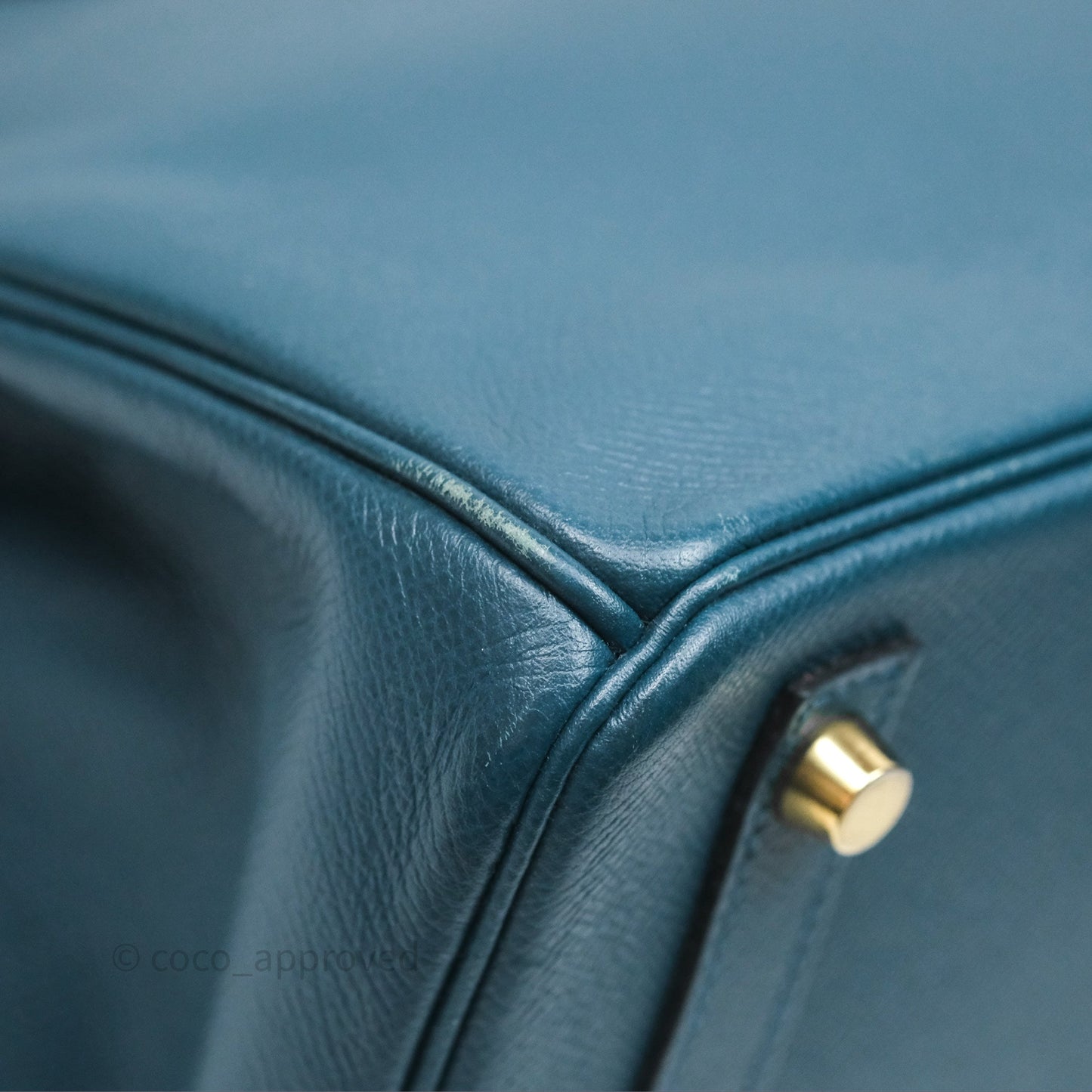Hermès Birkin 30 Retourne Bleu de Prusse 7P Epsom Gold Hardware