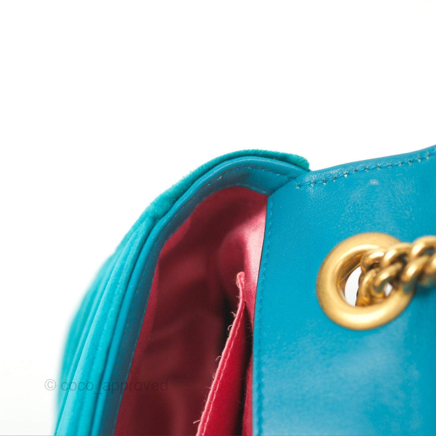 Gucci Mini Marmont Velvet Green Gold Hardware