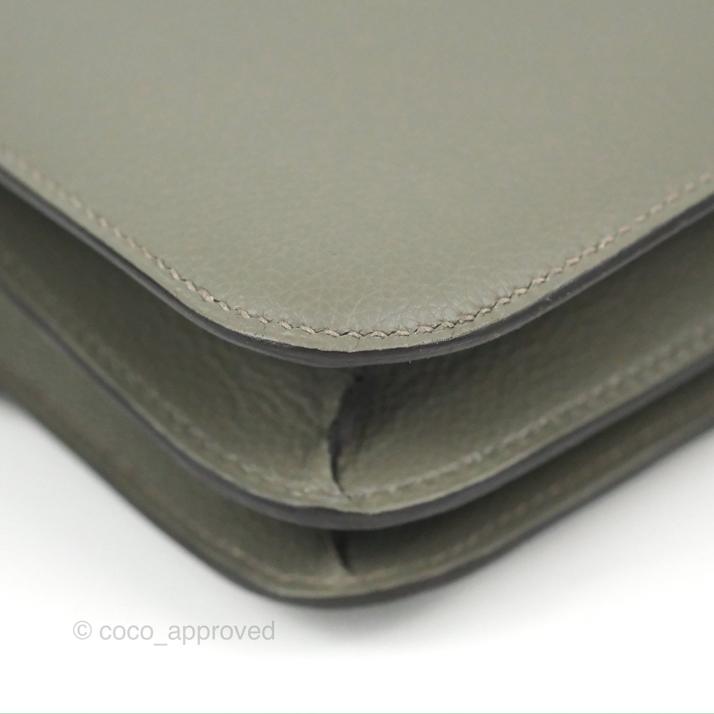 Hermès Constance Mini 18cm with Mirror Gris Meyer 0L/Gris Pale M4 Evercolor Gold Hardware