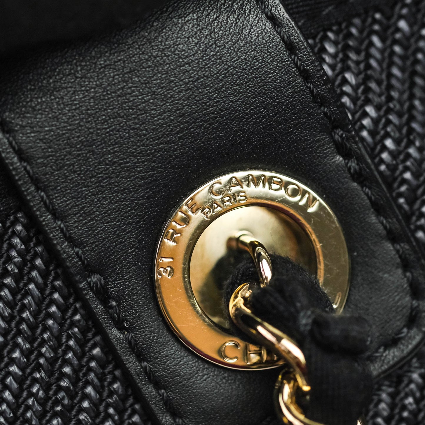 Chanel Large Deauville Charcoal Grey Canvas