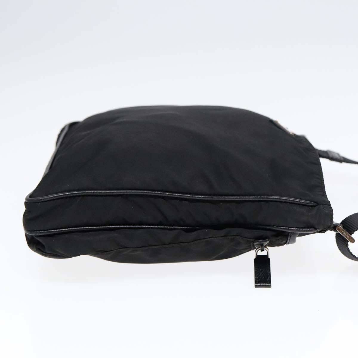 Luxury Prada Shoulder Bag Nylon Black Silver  88653