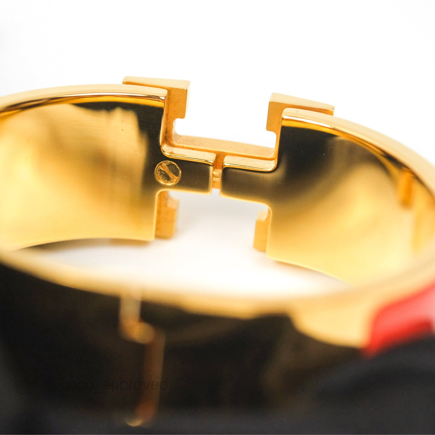 Hermès Clic Clac H Bracelet Orange Fruité Rose Gold PM